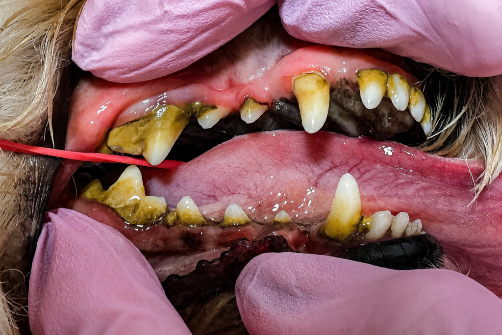 Antes do Tratamento Periodontal de um Maltês de 6 anos chamado Linc - Artigo de Blog da Bicholândia Creche, Hotel e Veterinária na Vila Carrão